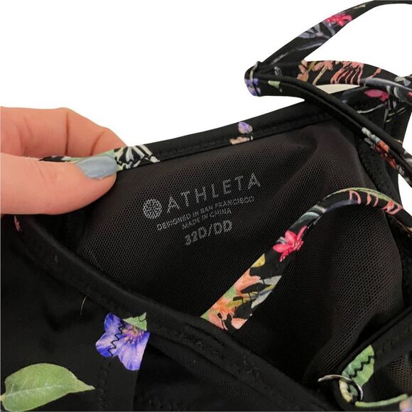 NEW Athleta Cross Back Floral Tankini Swim Top Sz 32D/DD - Picture 9 of 11